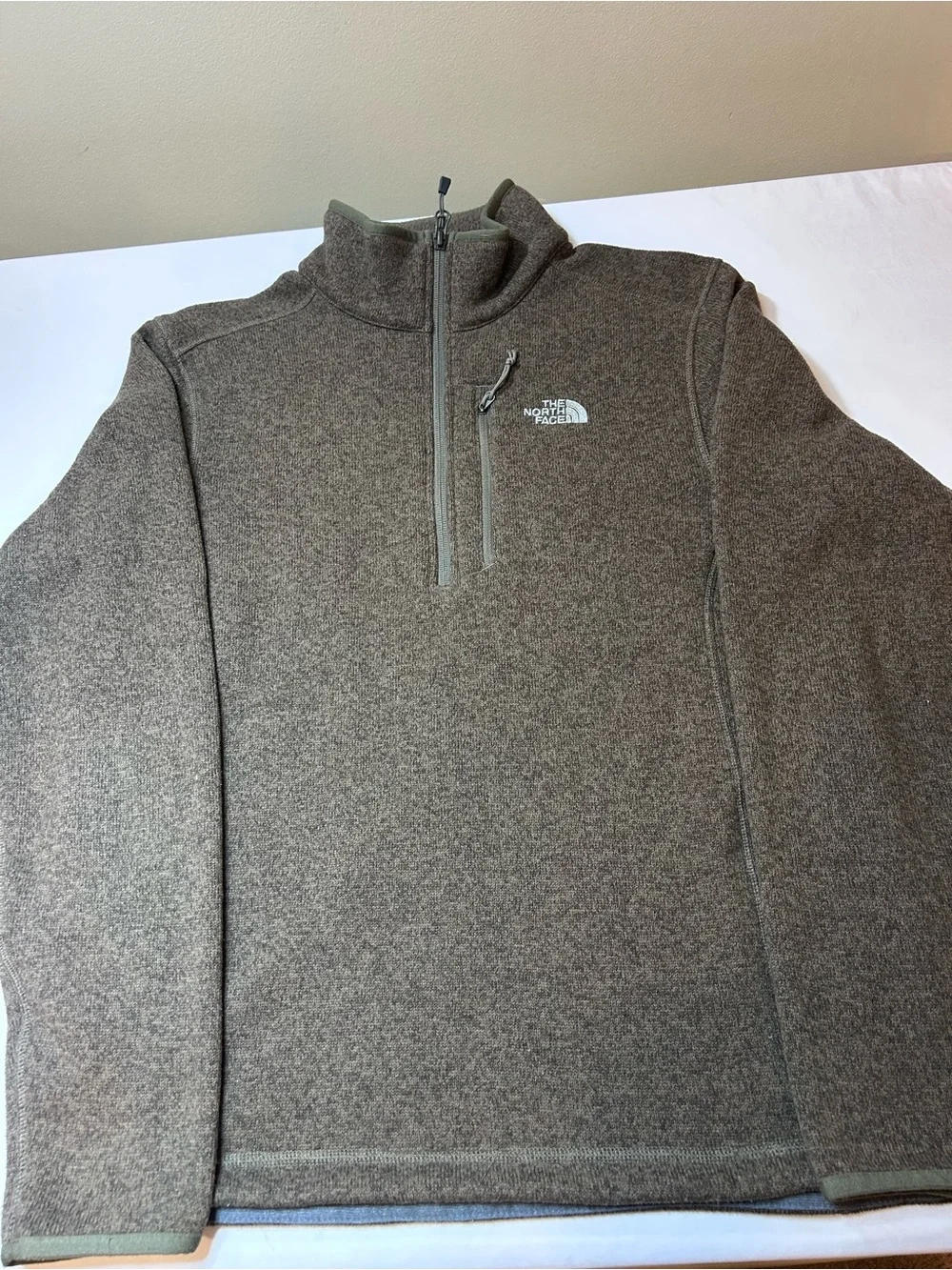 The North Face Men’s Gordon Lyons 1/4 Zip Fleece Pullover Sweater Heather Brown